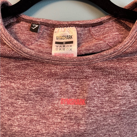 Gymshark Women's Burgundy Long Sleeve Workout Top and Leggings Set - Picture 7 of 9